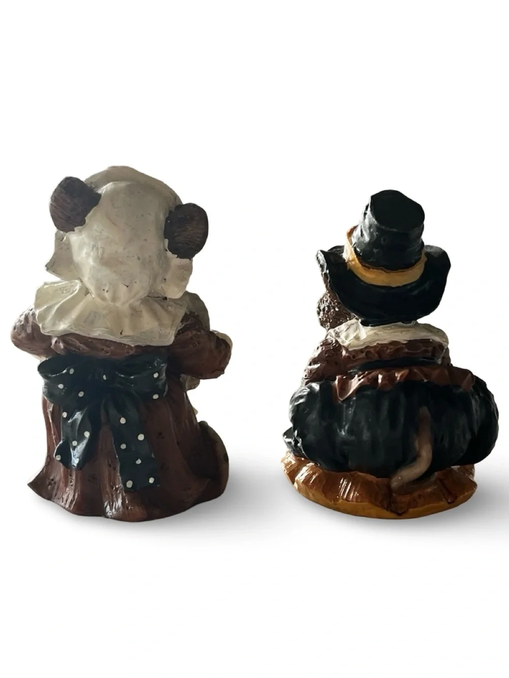 Vintage Whimsical Thanksgiving Fall Decor Pilgrim Mouse Figurines